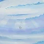 Detail 1 zu Die Ankunft – Acryl auf Holztafel mit dem Thema Meer oder See.