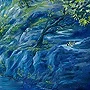Detail 5 zu Die Entdecker – Ölbild auf Leinwand mit dem Thema Höhlen und Schluchten.