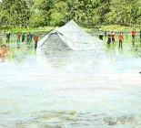 Detail 3 zu Die Schauenden – Ölbild auf Leinwand mit dem Thema Mensch.