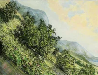 Detail 1 zu Die Welt verändert sich – Ölbild auf Leinwand mit dem Thema terrestrische Verformung.