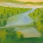 Detail 4 zu Eine Welt – Ölbild auf Leinwand mit dem Thema weite Landschaften.