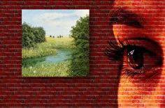 Detail 3 zu Englischer Garten – Ölbild auf Leinwand mit dem Thema Parkanlagen und Gärten.