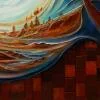 Detail 4 zu  Enthüllung   – Ölbild auf Leinwand mit dem Thema terrestrische Verformung.