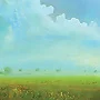 Detail 1 zu Erdentag – Acryl auf Holztafel mit dem Thema weite Landschaften.