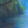 Detail 5 zu Etappe – Acryl auf Leinwand mit dem Thema Höhlen und Schluchten.