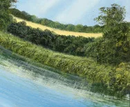 Detail 4 zu Flexible Natur – Ölbild auf Leinwand mit dem Thema Parkanlagen und Gärten.