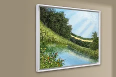 Detail 5 zu Flexible Natur – Ölbild auf Leinwand mit dem Thema Parkanlagen und Gärten.