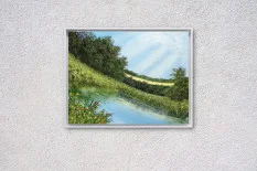Detail 6 zu Flexible Natur – Ölbild auf Leinwand mit dem Thema Parkanlagen und Gärten.
