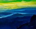 Detail 4 zu Gelber Horizont – Ölbild auf Leinwand mit dem Thema weite Landschaften.