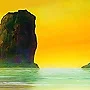 Detail 4 zu Gestrandet – Acryl auf Holztafel mit dem Thema Meer oder See.