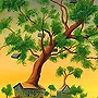Detail 1 zu Gewächshaus – Acryl auf Holztafel mit dem Thema weite Landschaften.