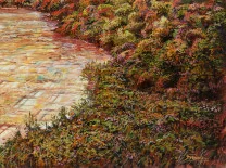 Detail 4 zu Gläserner Fluss – Ölbild auf Leinwand mit dem Thema weite Landschaften.