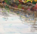 Detail 10 zu Haus im Park – Ölbild auf Leinwand mit dem Thema Parkanlagen und Gärten.
