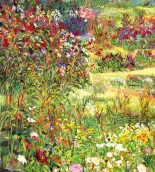 Detail 5 zu Haus im Park – Ölbild auf Leinwand mit dem Thema Parkanlagen und Gärten.