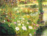 Detail 9 zu Haus im Park – Ölbild auf Leinwand mit dem Thema Parkanlagen und Gärten.
