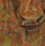 Detail 5 zu Highlander – Ölbild auf Leinwand mit dem Thema Tiere.