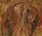 Detail 7 zu Highlander – Ölbild auf Leinwand mit dem Thema Tiere.
