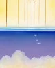 Detail 1 zu Kirchenschiff – Acryl auf Holztafel mit dem Thema Meer oder See.