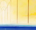 Detail 2 zu Kirchenschiff – Acryl auf Holztafel mit dem Thema Meer oder See.