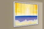 Detail 4 zu Kirchenschiff – Acryl auf Holztafel mit dem Thema Meer oder See.