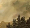 Detail 8 zu Kulisse mit Licht – Ölbild auf Leinwand mit dem Thema vorwiegend Lichtstrahlen.