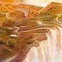 Detail 1 zu Land Des Lichtes – Ölbild auf Leinwand mit dem Thema Wasserfälle.