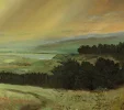 Detail 1 zu Landschaft mit Weitblick – Ölbild auf Leinwand mit dem Thema weite Landschaften.