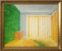Detail 2 zu Lebendige Tapete – Acryl auf Holztafel mit dem Thema Architektur.
