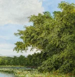 Detail 2 zu Leise Szenerie – Ölbild auf Leinwand mit dem Thema weite Landschaften.
