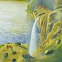 Detail 4 zu Lichtdurchfluss – Ölbild auf Leinwand mit dem Thema Höhlen und Schluchten.