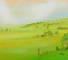 Detail 1 zu Lichteinblendungen – Acryl auf Holztafel mit dem Thema vorwiegend Wolken.