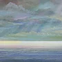 Detail 1 zu Lichtlinie – Ölbild auf Leinwand mit dem Thema vorwiegend Wolken.