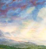 Detail 5 zu Lichtstrahlungen – Ölbild auf Leinwand mit dem Thema weite Landschaften.