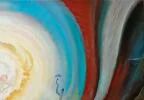 Detail 2 zu Lichtsüchtig – Ölbild auf Leinwand mit dem Thema terrestrische Verformung.