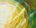 Detail 2 zu Lichtwanderung – Ölbild auf Leinwand mit dem Thema terrestrische Verformung.