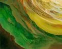 Detail 3 zu Lichtwanderung – Ölbild auf Leinwand mit dem Thema terrestrische Verformung.