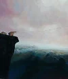 Detail 2 zu Light Seeing Tour – Acryl auf Holztafel mit dem Thema vorwiegend Wolken.