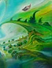Detail 2 zu Luftschwingung – Ölbild auf Leinwand mit dem Thema terrestrische Verformung.