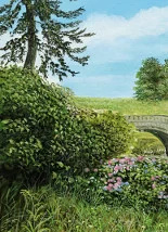 Detail 1 zu Minteret Garden 1 – Ölbild auf Leinwand mit dem Thema Parkanlagen und Gärten.