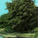 Detail 1 zu Minteret Garden 2 – Ölbild auf Leinwand mit dem Thema Parkanlagen und Gärten.