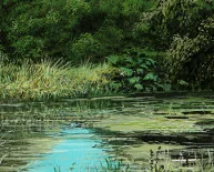 Detail 7 zu Minteret Garden 2 – Ölbild auf Leinwand mit dem Thema Parkanlagen und Gärten.