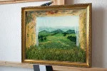 Detail 3 zu Naturraum – Acryl auf Holztafel mit dem Thema Architektur.