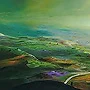 Detail 2 zu Neuland – Acryl auf Holztafel mit dem Thema weite Landschaften.