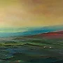 Detail 5 zu Neuland – Acryl auf Holztafel mit dem Thema weite Landschaften.
