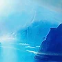 Detail 2 zu Nordlicht – Acryl auf Holztafel mit dem Thema Höhlen und Schluchten.