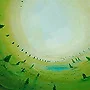 Detail 1 zu Öffnung – Acryl auf Holztafel mit dem Thema Höhlen und Schluchten.