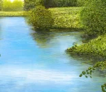 Detail 5 zu Parkside – Ölbild auf Leinwand mit dem Thema Parkanlagen und Gärten.