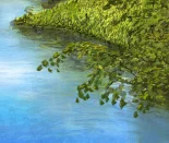 Detail 6 zu Parkside – Ölbild auf Leinwand mit dem Thema Parkanlagen und Gärten.