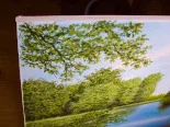 Detail 9 zu Parkside – Ölbild auf Leinwand mit dem Thema Parkanlagen und Gärten.