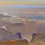Detail 1 zu Perspektiven – Acryl auf Holztafel mit dem Thema vorwiegend Wolken.